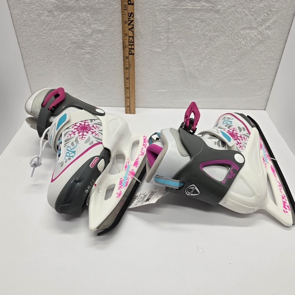 Bladerunner Micro Ice Skates Adjustable Girls White Pink Size 5-8 - Picture 14 of 16